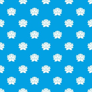 Lotus çiçek deseni kesintisiz mavi