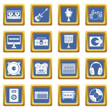 Studio öğeleri simgeler kayıt mavi ayarla