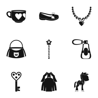 Bebek Prenses simge seti, basit tarzı