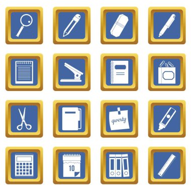 İleti örneği simgeleri simgeleri mavi ayarla