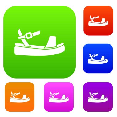 Kadınlar sandale koleksiyonu ayarla