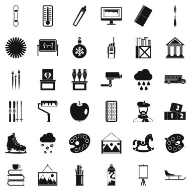 Çizim Icons set, basit tarzı sanatı