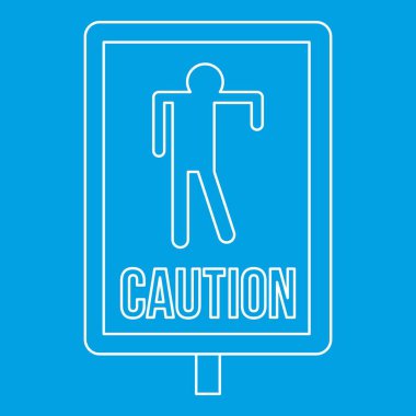 Zombi yol işareti simgesi, anahat stili