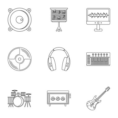Simge seti, anahat stili üreten ses
