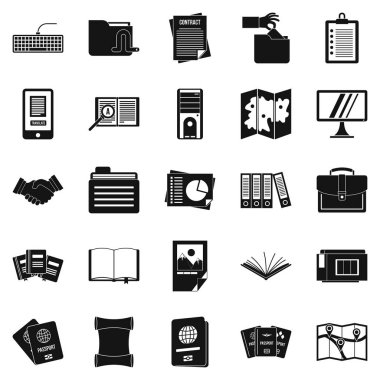 Enstrüman Icons set, basit tarzı