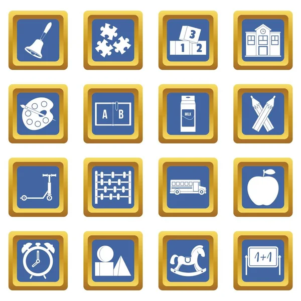 Anaokulu sembol simgeler mavi ayarla