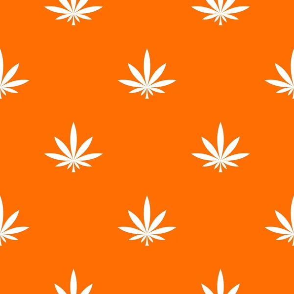 Cannabis pola daun mulus - Stok Vektor