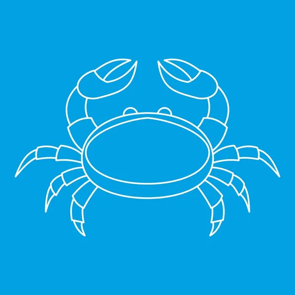 Crab icon, outline style — Stock Vector