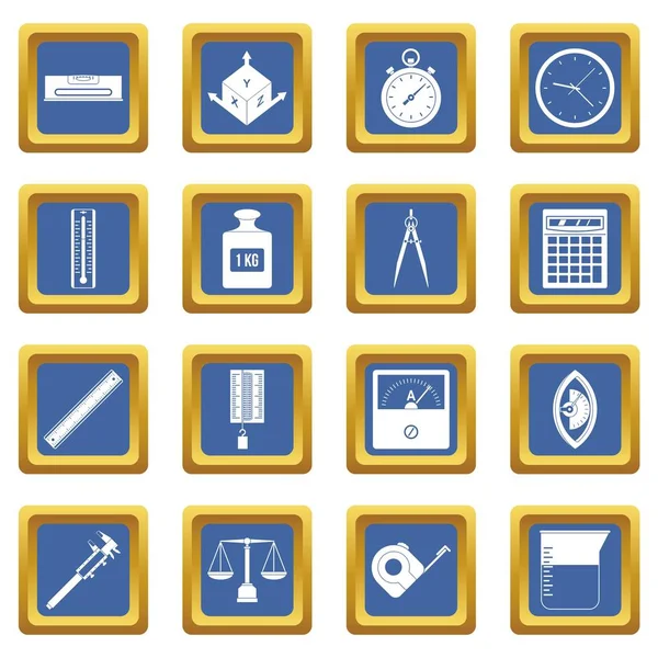 Ölçü hassas simgeleri mavi ayarla