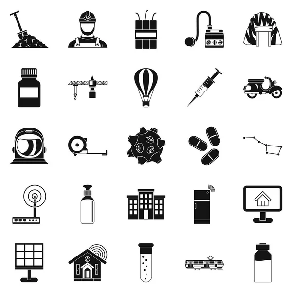 Akıllı ev Icons set, basit tarzı — Stok Vektör