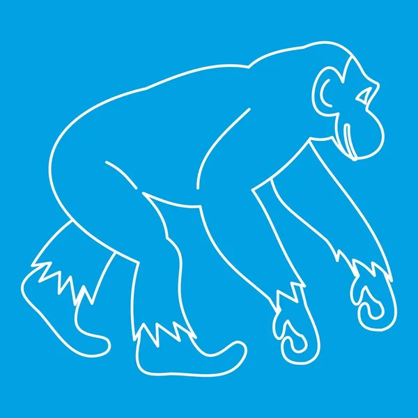Icône de singe, contour — Image vectorielle