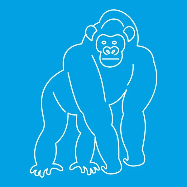 Иконка обезьяны, контур — стоковый вектор