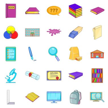 Algı Icons set, karikatür tarzı