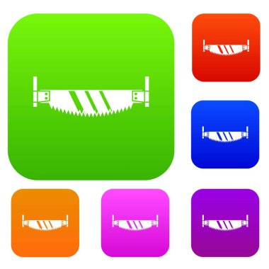 İki işlenmiş testere set koleksiyonu