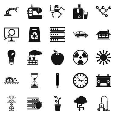 Kompansatör Icons set, basit tarzı