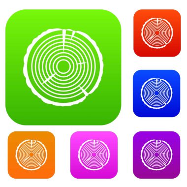 Ağaç yüzük koleksiyonu ayarla