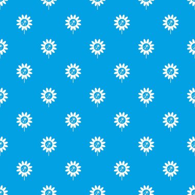 Arı çiçek deseni kesintisiz mavi