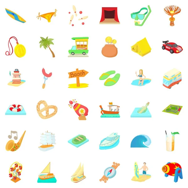 Barbekü Icons set, karikatür tarzı