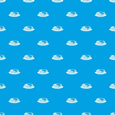 Krep modeli herhangi bir tasarım için mavi renkte sorunsuz tekrarlamak. Vektör geometrik çizim