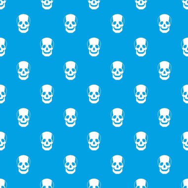  Kafatası desen kesintisiz mavi