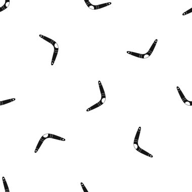 Bumerang desen sorunsuz siyah