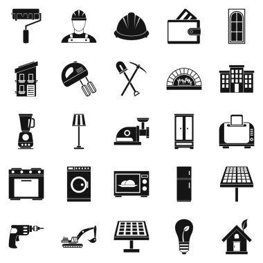 Simgeler kümesi, basit tarzı boyama duvar