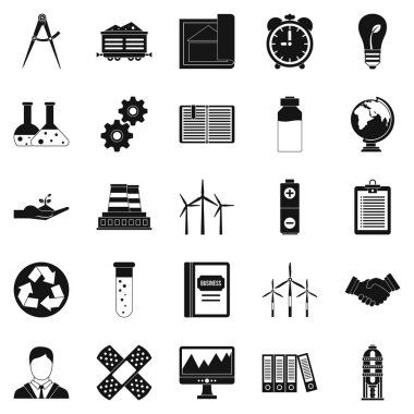 Giderleri Icons set, basit tarzı