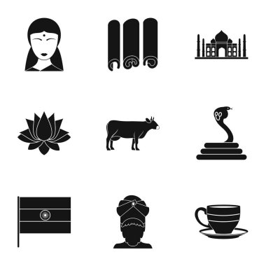Hindistan simge seti, basit tarzı