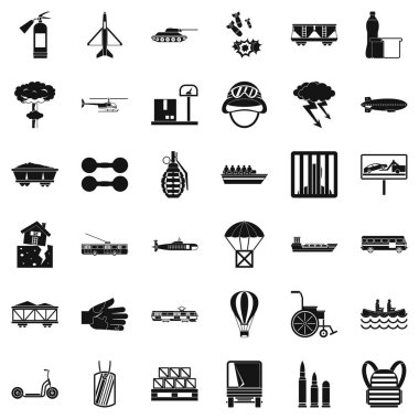 Kargo Icons set, basit tarzı