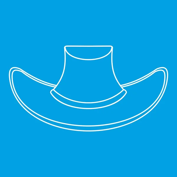 Icono de sombrero de vaquero, estilo de contorno — Archivo Imágenes Vectoriales