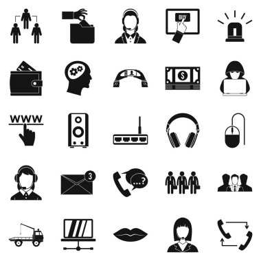 Güzelliğini Icons set, basit tarzı