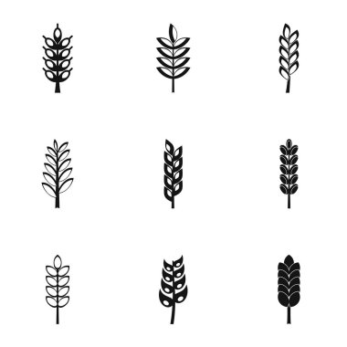 Tahıl simge seti, basit tarzı