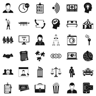 Tutarlılık iş simgeleri küme, basit tarzı