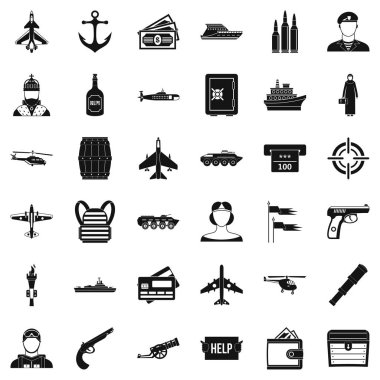 Alarm Icons set, basit tarzı mücadele