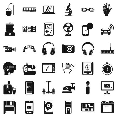 İyi cihaz Icons set, basit tarzı