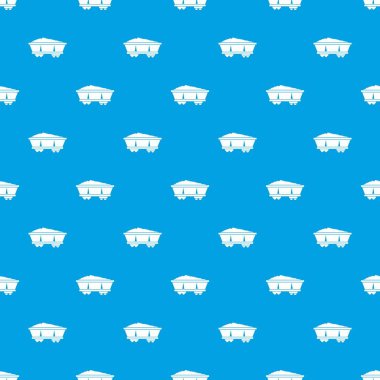 Kömür arabası desen kesintisiz mavi