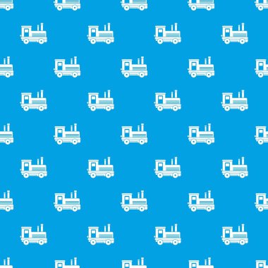 Lokomotif desen kesintisiz mavi