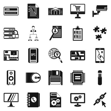 Son Tarih Icons set, basit tarzı