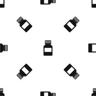 Tıp şişe desen sorunsuz siyah