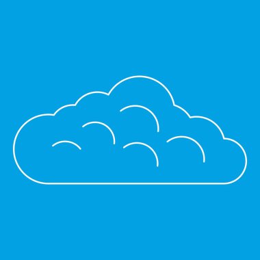 Gökyüzü bulut simgesi, anahat stili