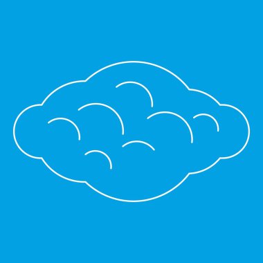 Kıvırcık bulut simgesi, anahat stili