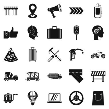 Tedarikçi Icons set, basit tarzı