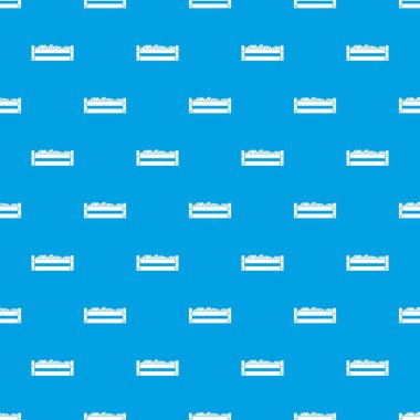 Kesintisiz mavi bir kutu içinde taze sebze desen