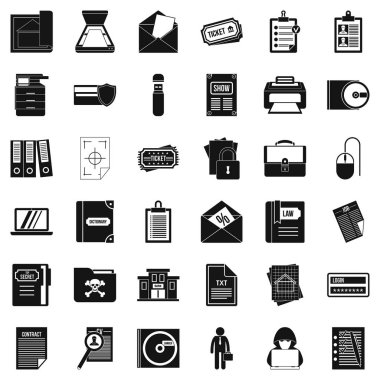 Önemli belge simgeler kümesi, basit tarzı