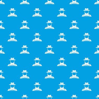 Çiftçi desen kesintisiz mavi