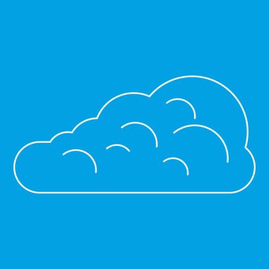 Kümülüs bulut simgesi, anahat stili