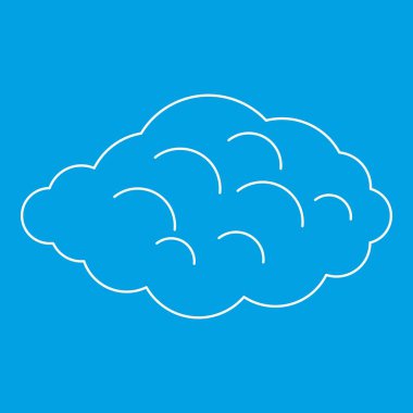 Küçük bulut simgesi, anahat stili