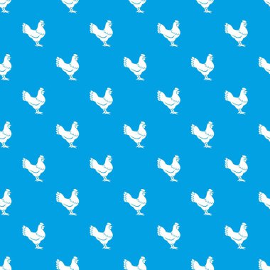 Tavuk desen kesintisiz mavi