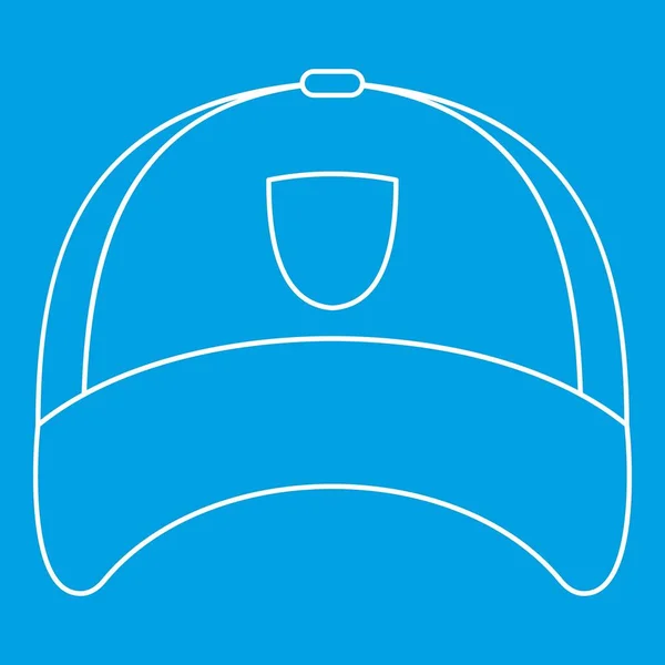 Chapeau d'hiver icône, style contour — Image vectorielle