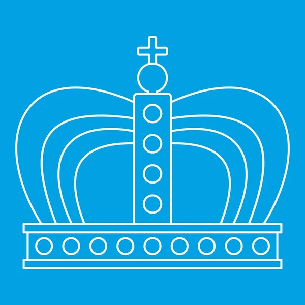 Ікона монархії корона, стиль контуру — стоковий вектор